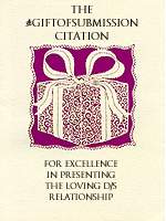 Gift Of Submission Citation Of Excellence: Linked To Their Web Site'